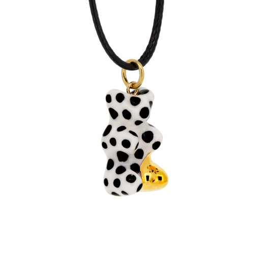 Polka Dot Gummy Bear Necklace With Cord