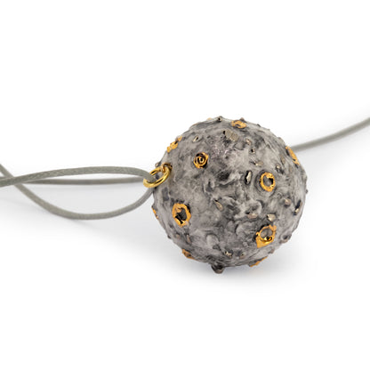 Full Moon Necklace With Gold & Platinum Accents