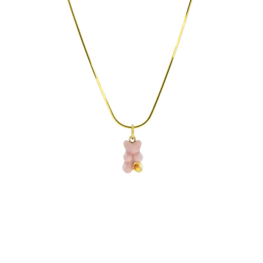 Mini Gummy Bear Necklace in Pink