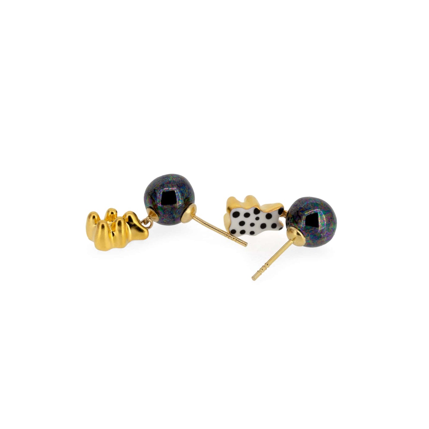 Golden Gummy Bear Stud-Drop Earrings