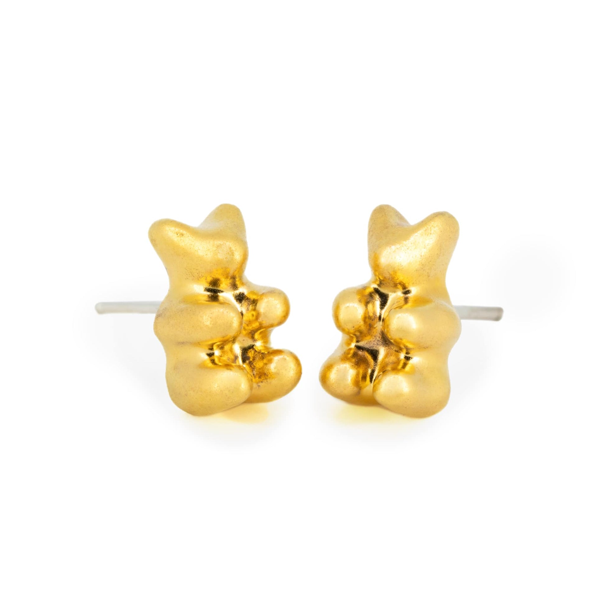 Golden Gummy Bear Earrings Front