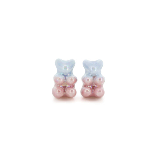 Mini Gummy Bear Earrings Ombre Pink & Blue