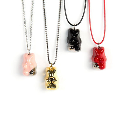 Red Jelly Bear Jewellery Necklace