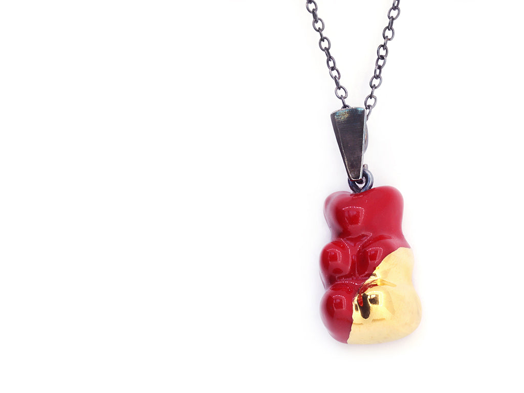 Red Jelly Bear Jewellery Necklace