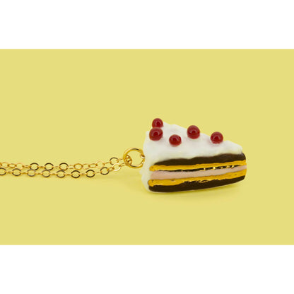 Slice of cake jewelry necklace for women