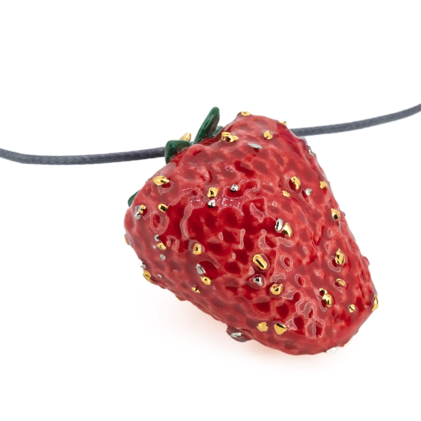 Big Strawberry Jewellery Necklace On The Cord