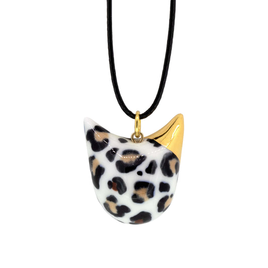 Cheetah Cat Necklace With Cord