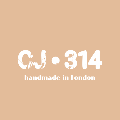 CJ314 brand logo, handmade in London