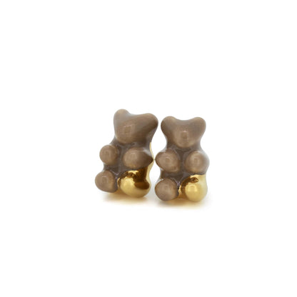 SAMPLE SALE. Cocoa Gummy Bear Stud Earrings