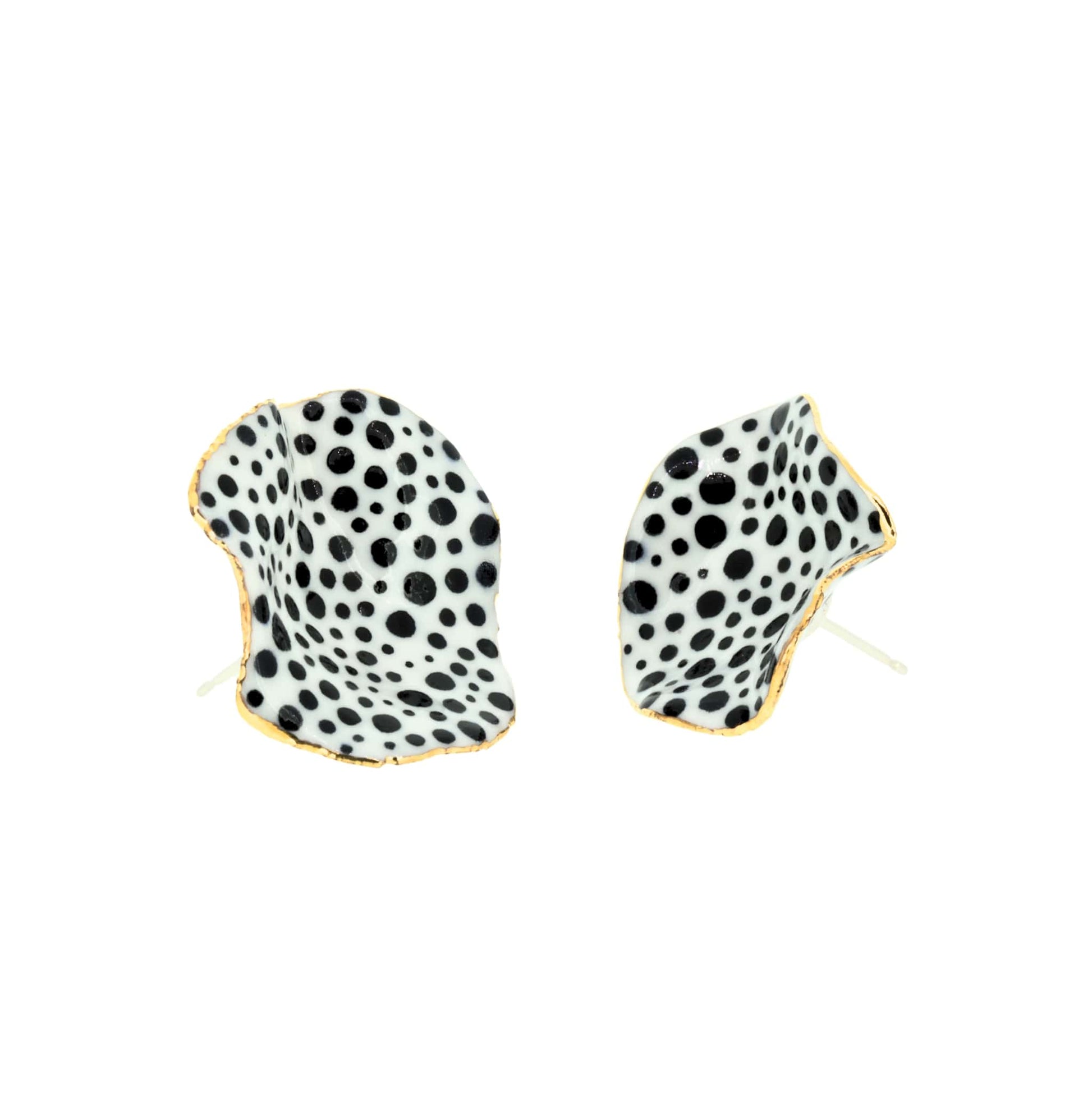 Large Polka Dot Statement Earrings