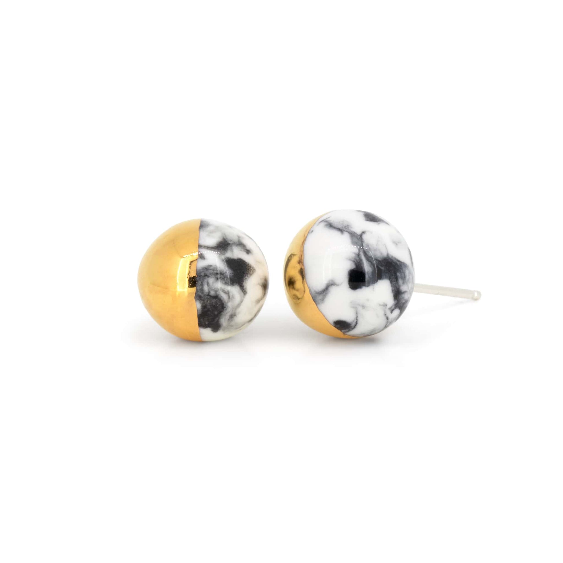 Marble Pattern Stud Earrings For Women