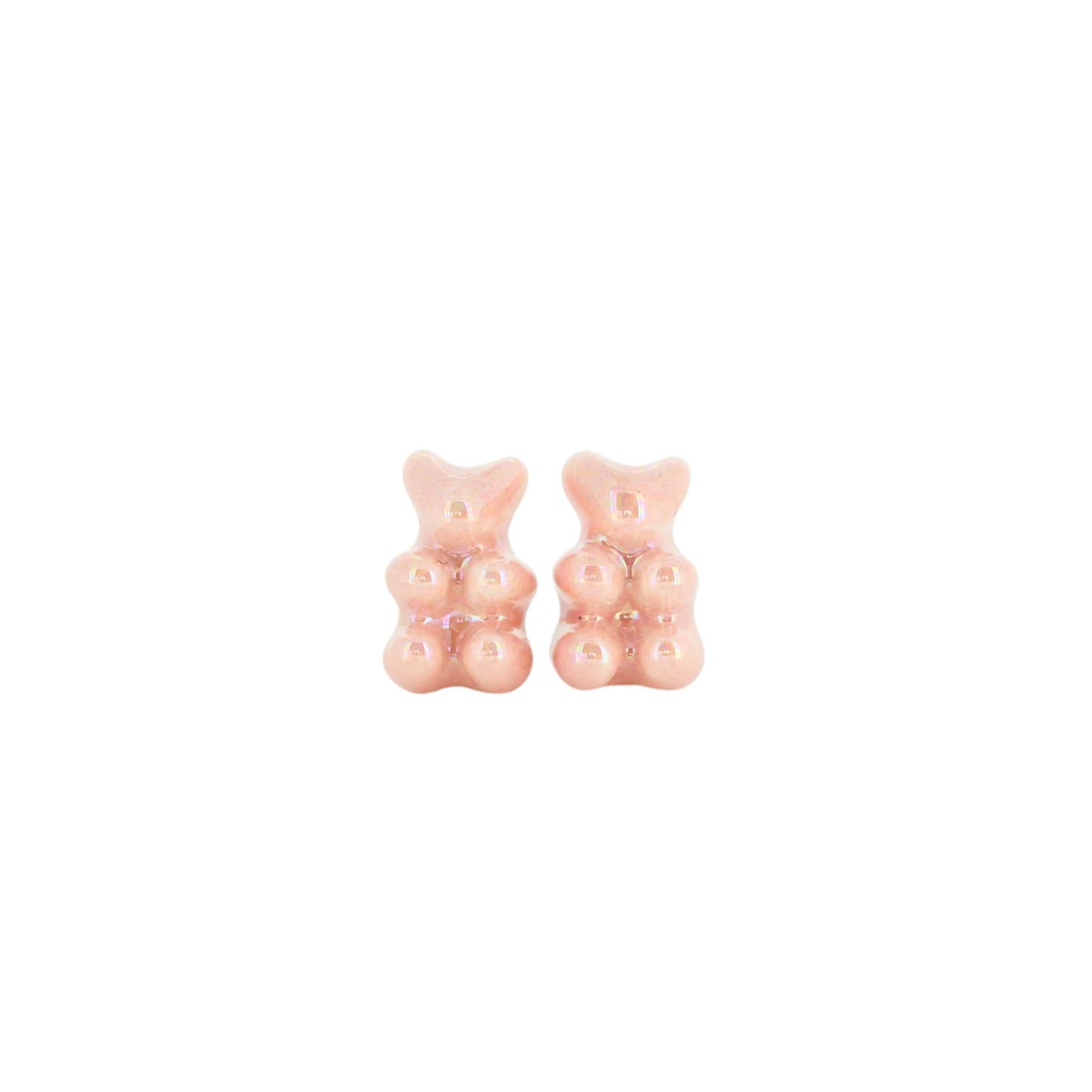 Pearl Pink Mini Gummy Bear Earrings