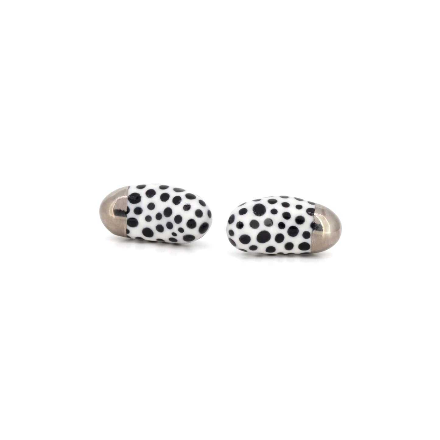 Polka Dot Bean Earrings Front