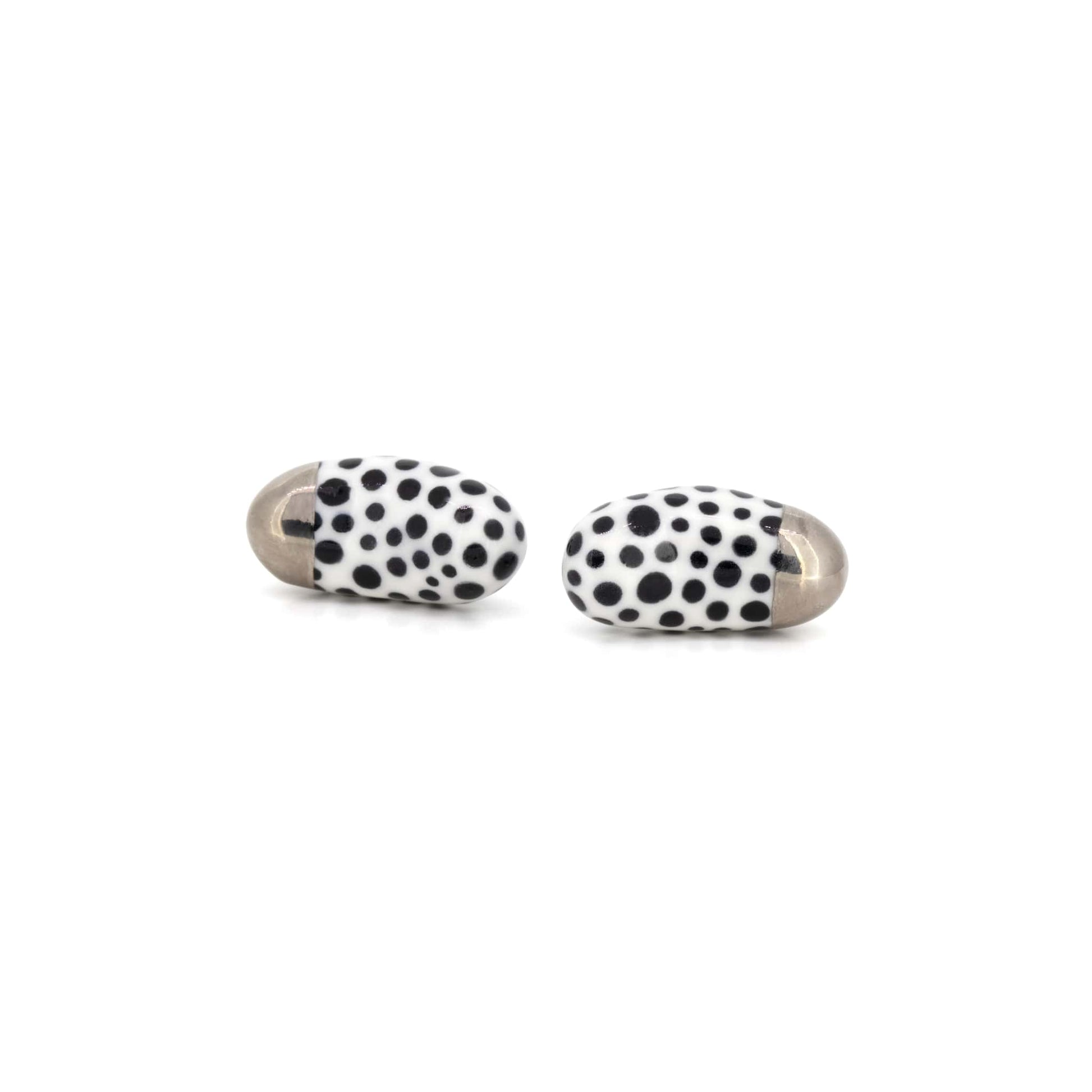 Polka Dot Bean Earrings Front