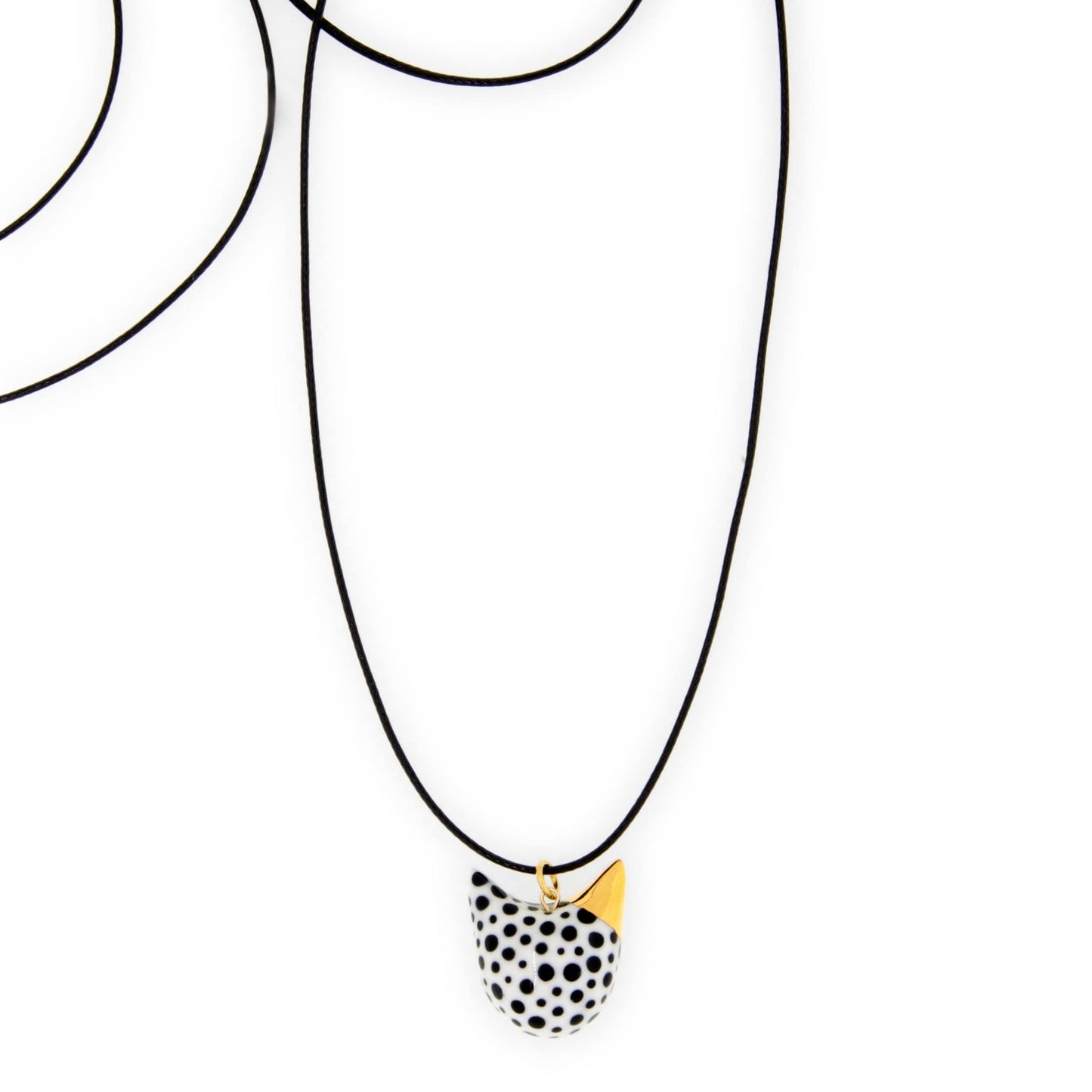 Polka Dot Cat Necklace With Cord