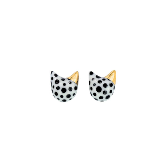 Polka Dot Cat Studs Small