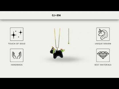 Video Presentation of Black Unicorn Necklace