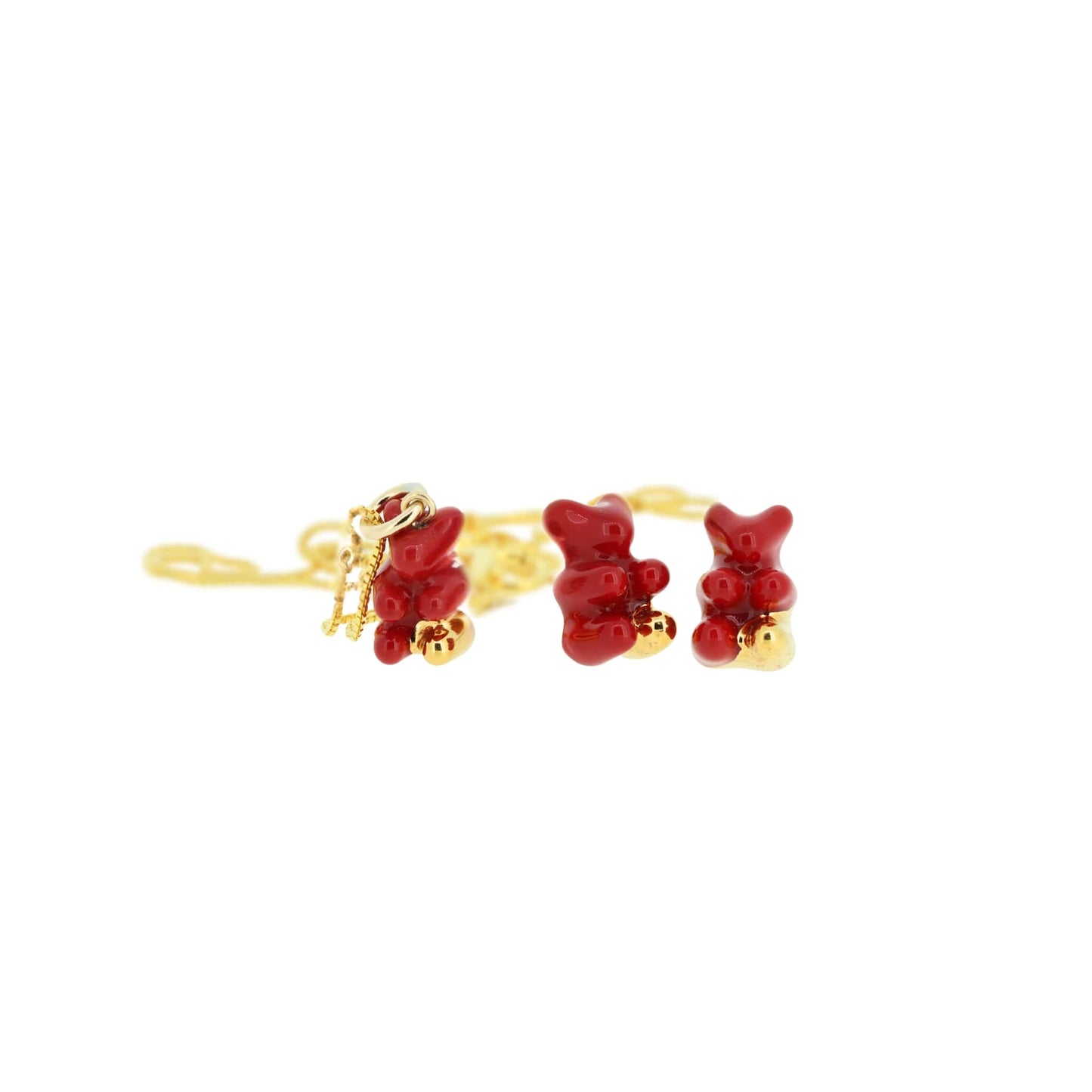 Red Mini Gummy Bear Jewelry Set