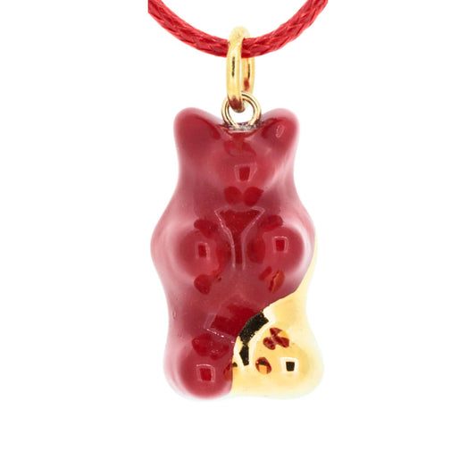 Red Gummy Bear pendant necklace