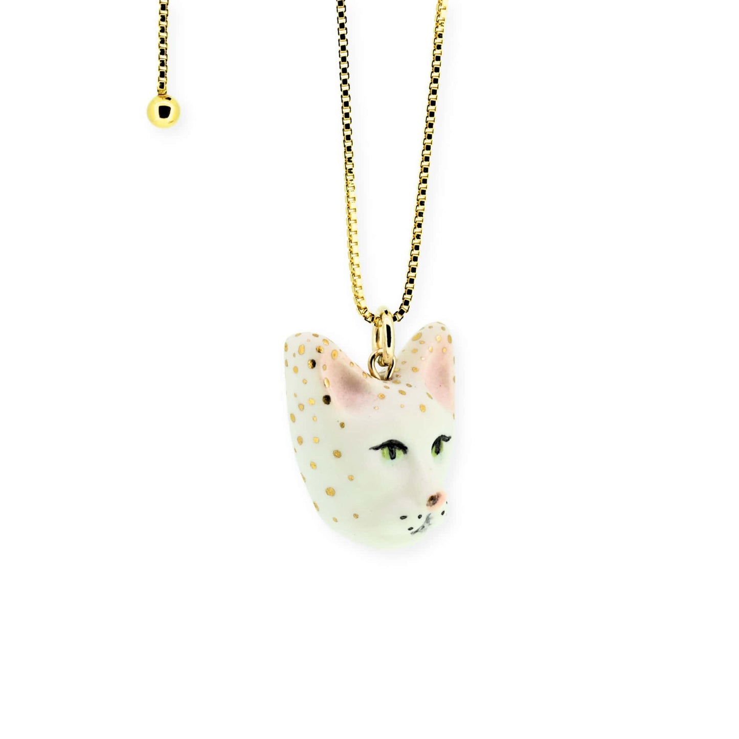 Cat Jewelry Necklace With Gold