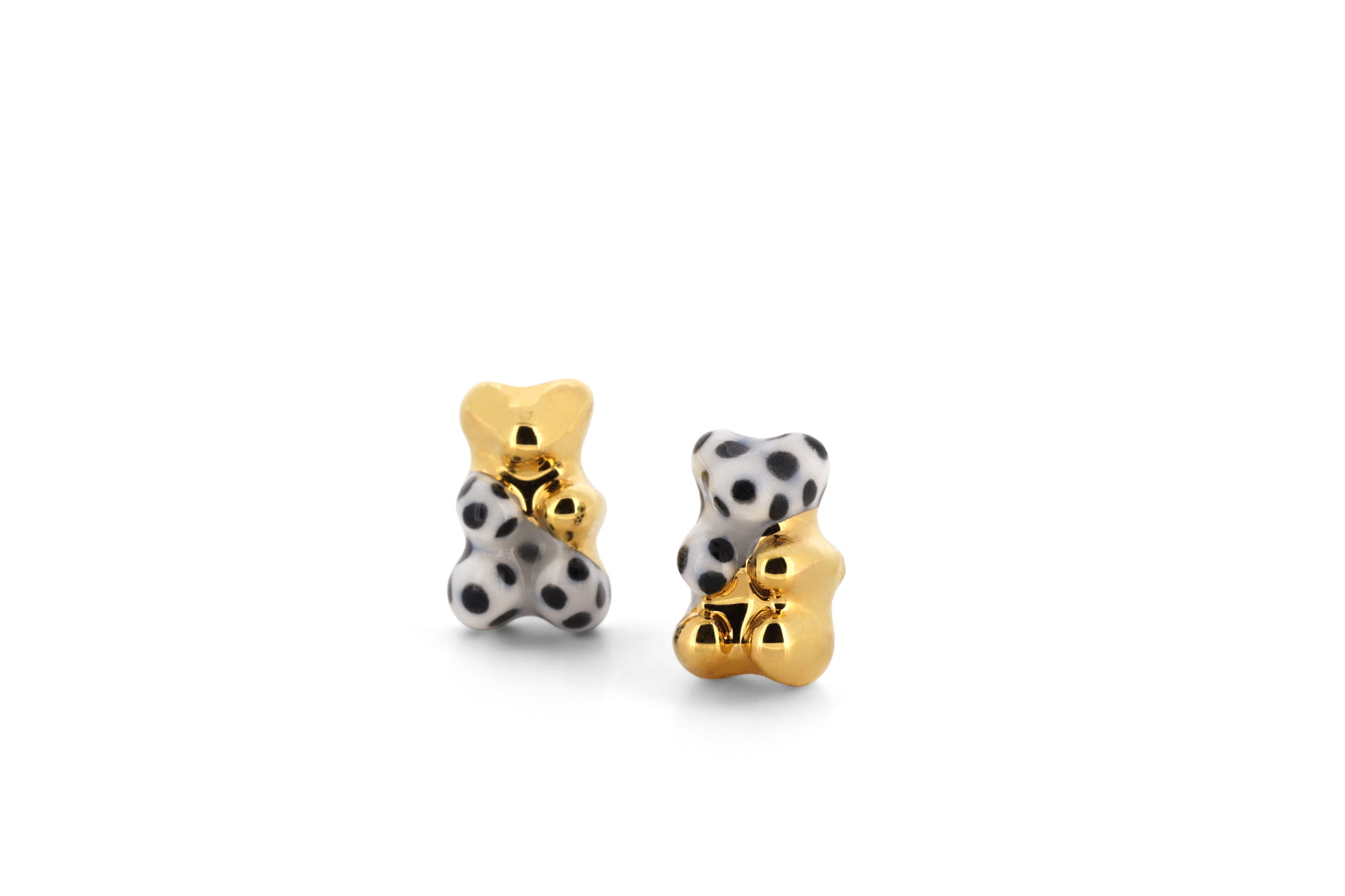 Polka Dot Gummy Bear Stud Earrings